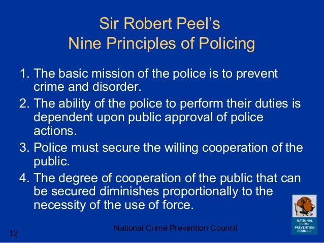 12 peelian principles policing by consent usa